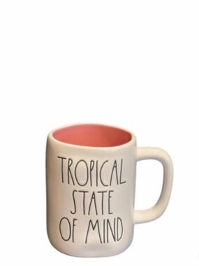 NEW Rae Dunn Tropical State Of Mind Double Sided Mug